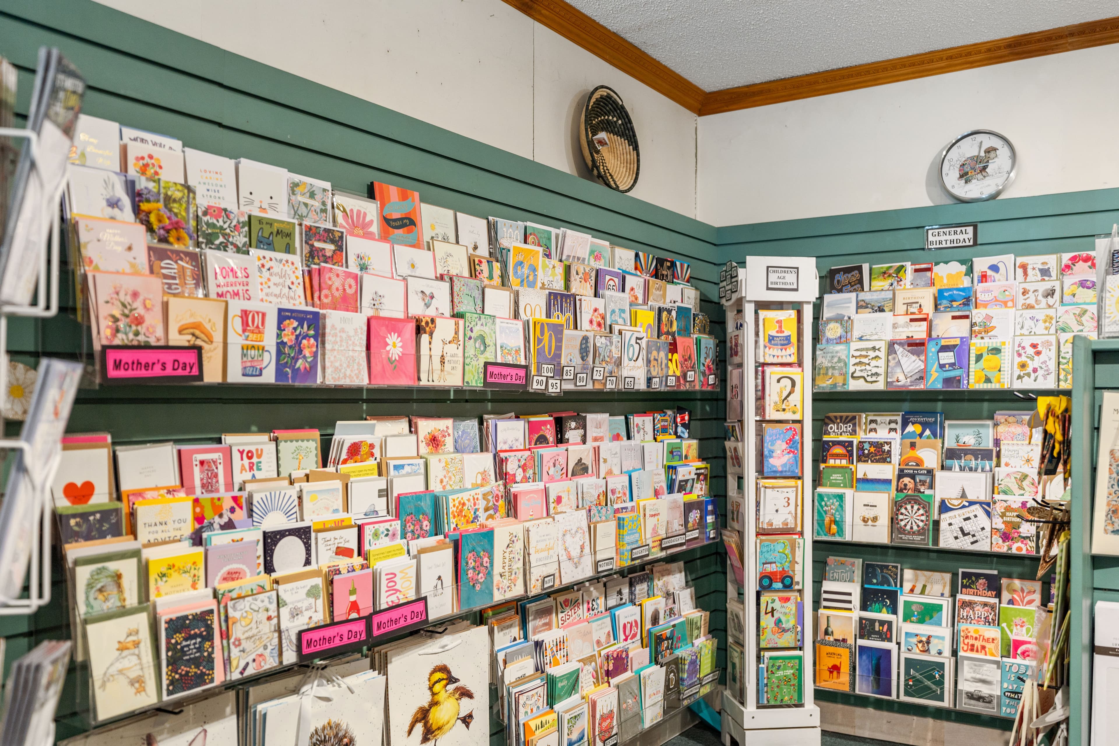 Mother's Day greeting card wall packed with options